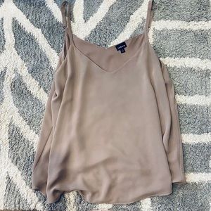 Torrid Mocha CHIFFON DOUBLE LAYER SWING CAMI